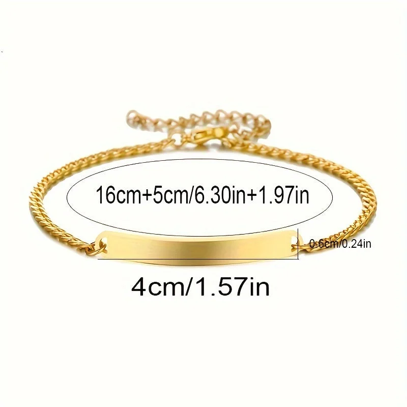 women's stretch bangle bracelets-Basic Simple Style Solid Color Rectangle Stainless Steel Plating 18k Gold Plated Unisex Bracelets