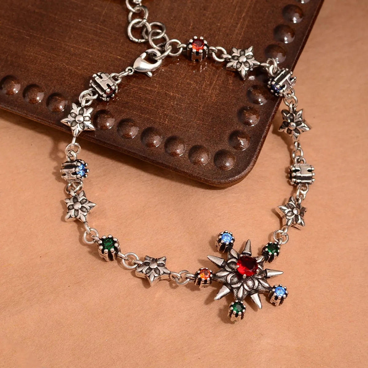 women's bracelet with crystals-Copper Simple Style Classic Style Plating Color Block Rhinestones Bracelets