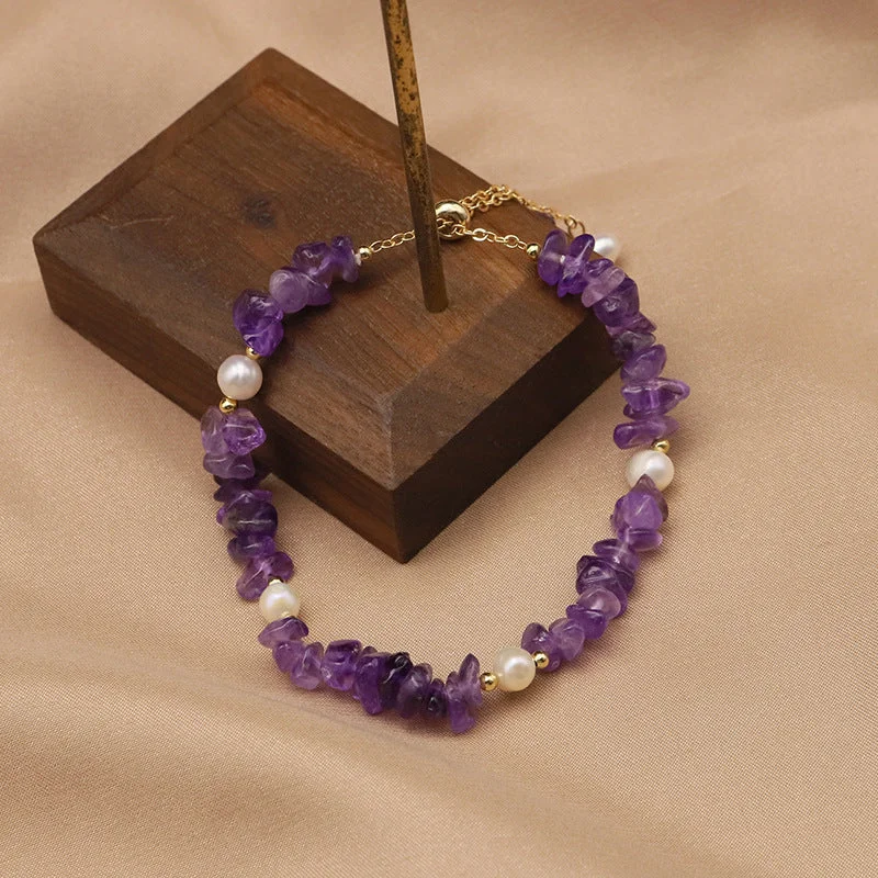 Amethyst Ball Plunger Bracelet