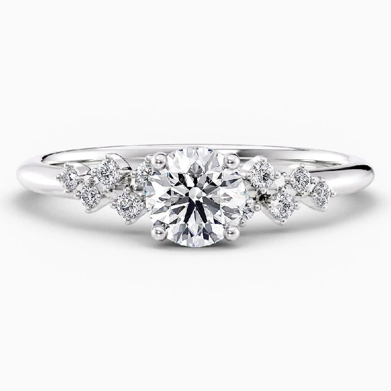 women's platinum engagement rings-Brielle Snowdrift Lab Grown Diamond Engagement Ring