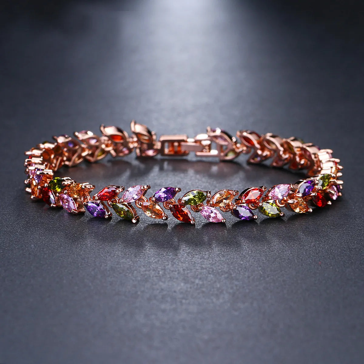 women's thick cuff bracelets-Elegant Luxurious Lady Geometric Copper Inlay Zircon Bracelets