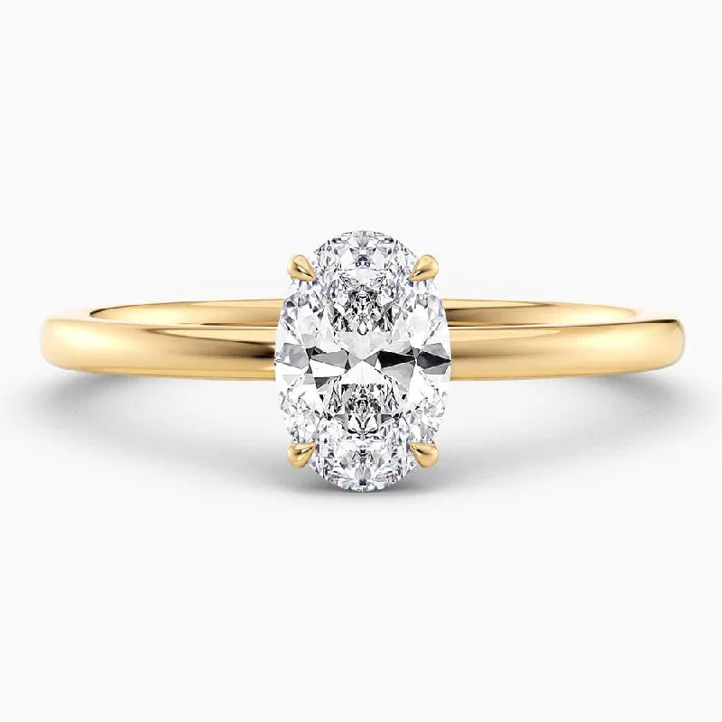 women's engagement rings with diamond halos-Charmaine Solitaire Lab Grown Diamond Engagement Ring