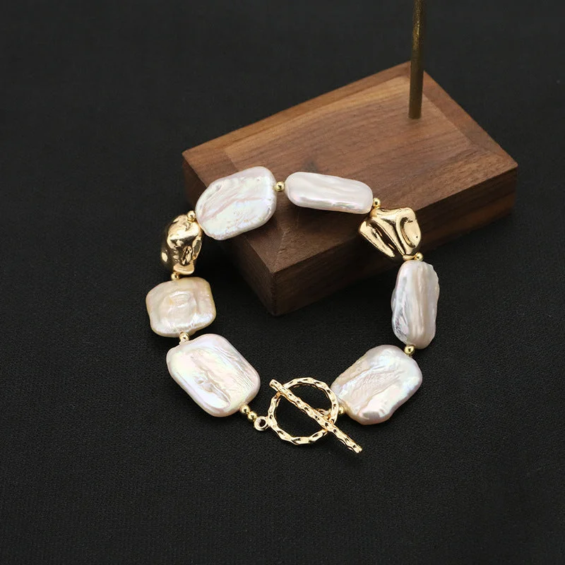 White Square Bracelet Set