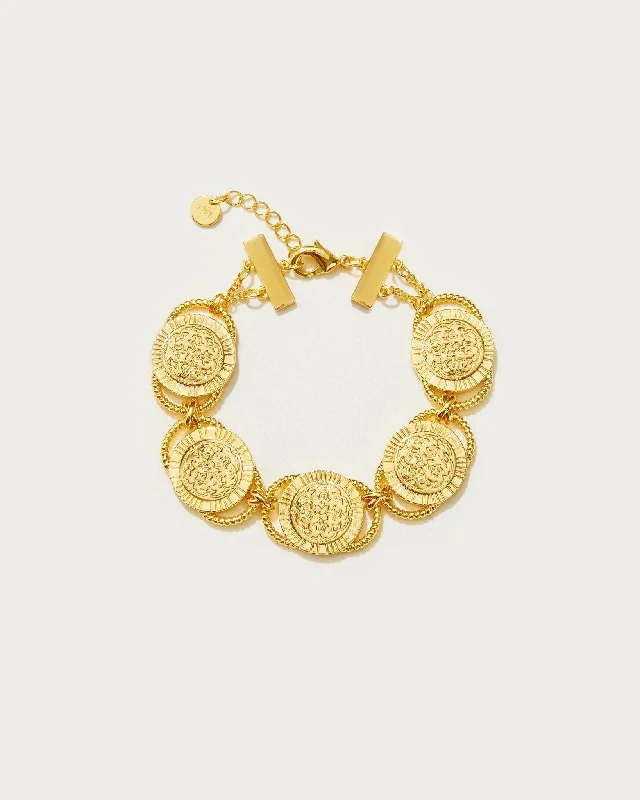 women's bohemian bracelets-Golden Hojas Bracelet