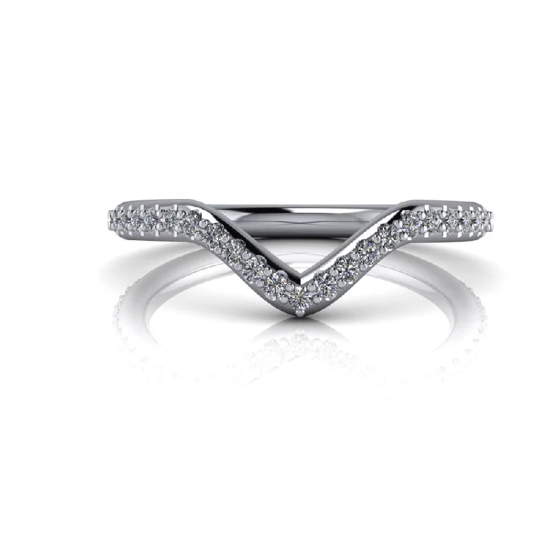 women's multi-stone engagement rings-Louise Moissanite Wedding Band