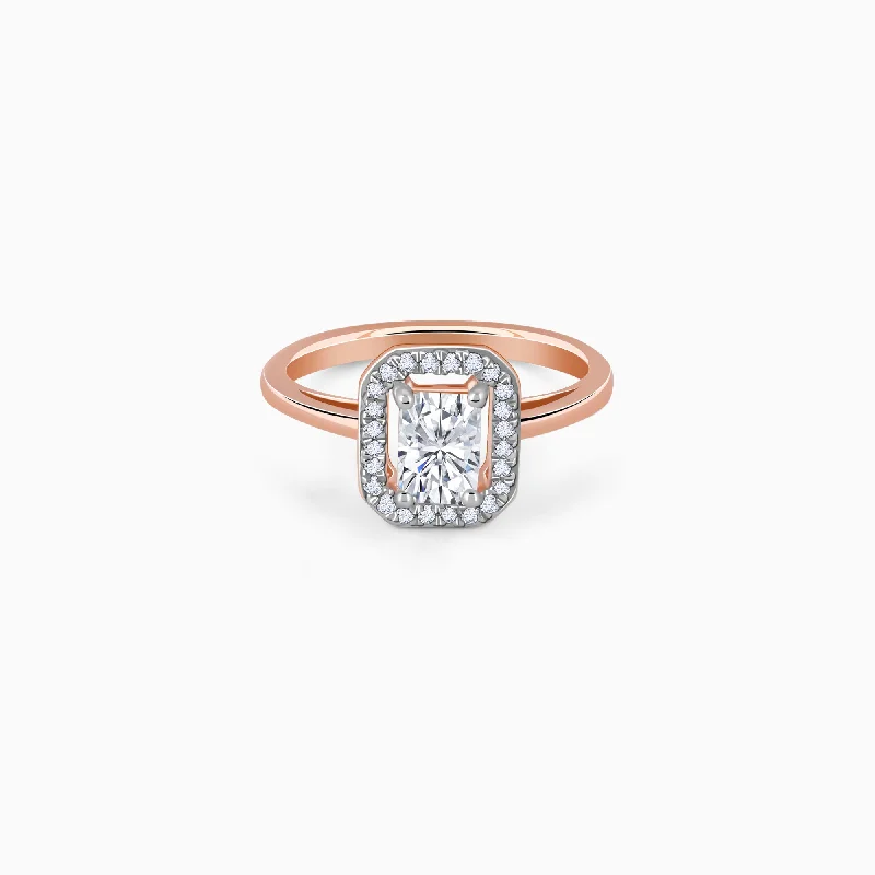 women's princess cut solitaire engagement rings-Rose Gold Magnum Solitaire Diamond Ring