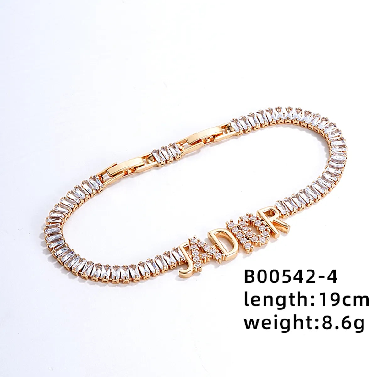 Gold Square Zircon Bracelet