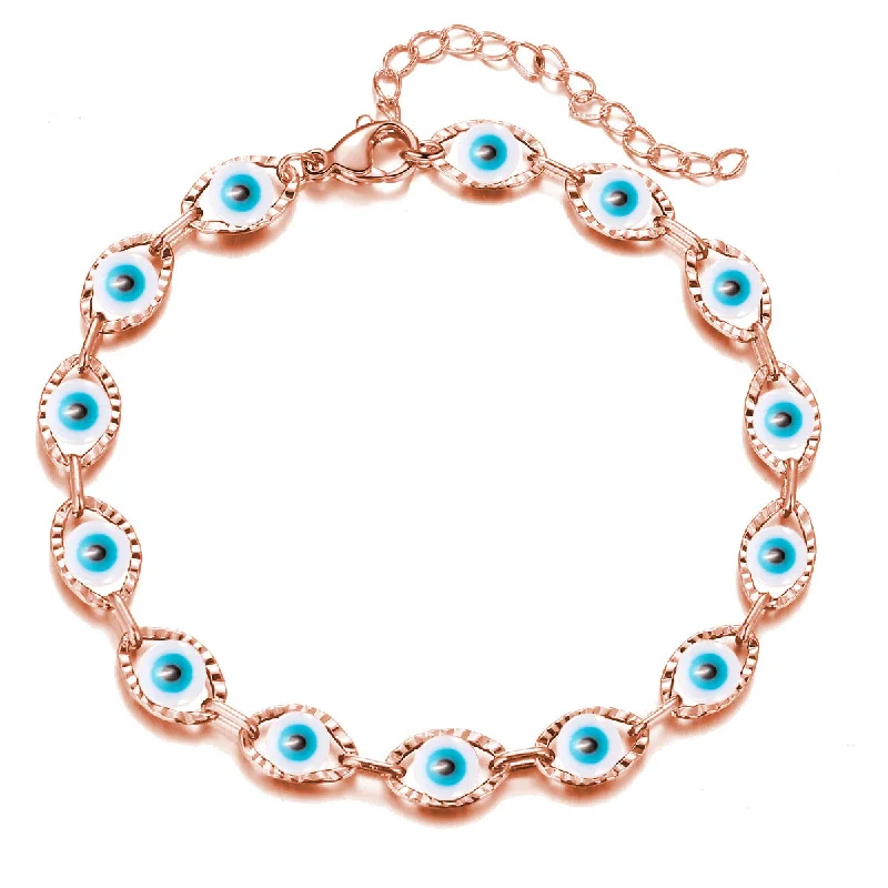 Rose Gold Cyan Bracelet