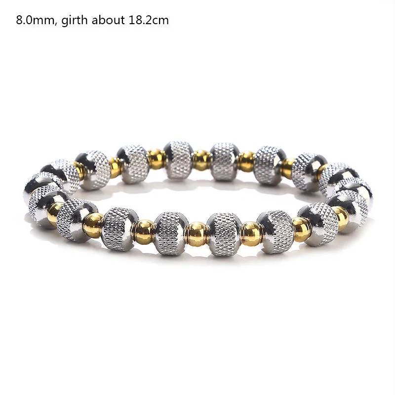 Stainless Steel Gold 8mm