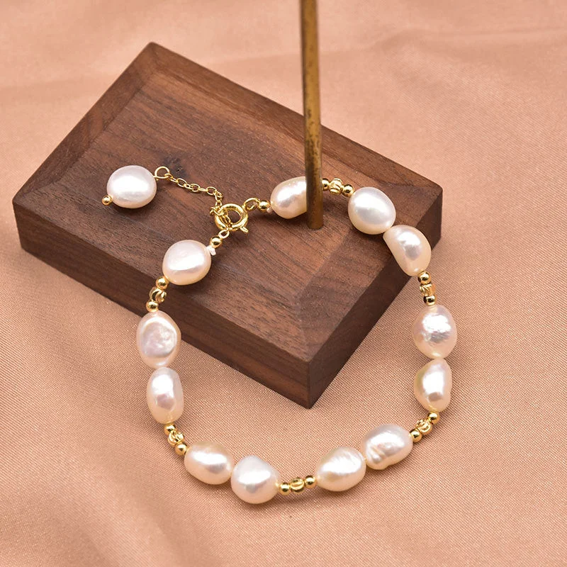 Double Display Two Pearl Bracelet