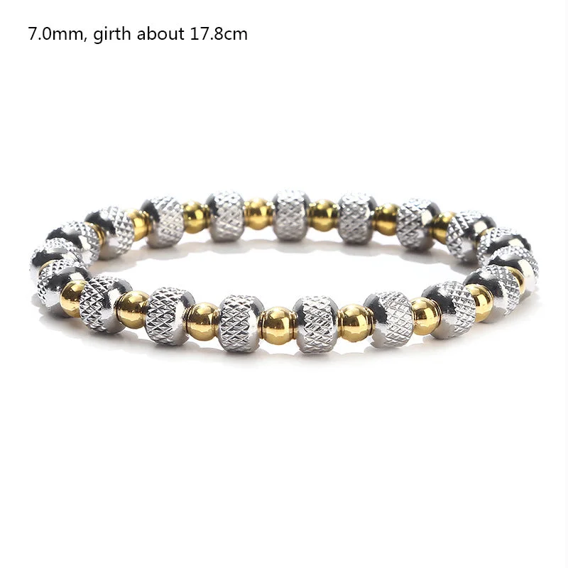 Stainless Steel Gold 7mm