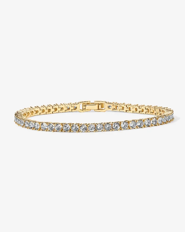 women's gold cuff bracelets-Vermeil Medium Tennis Bracelet