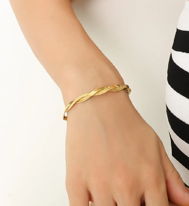 Double Cross Bracelet-Gold