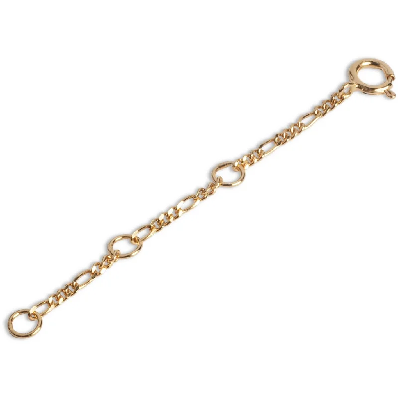 women's gemstone bangles-Extender Chain, Figaro