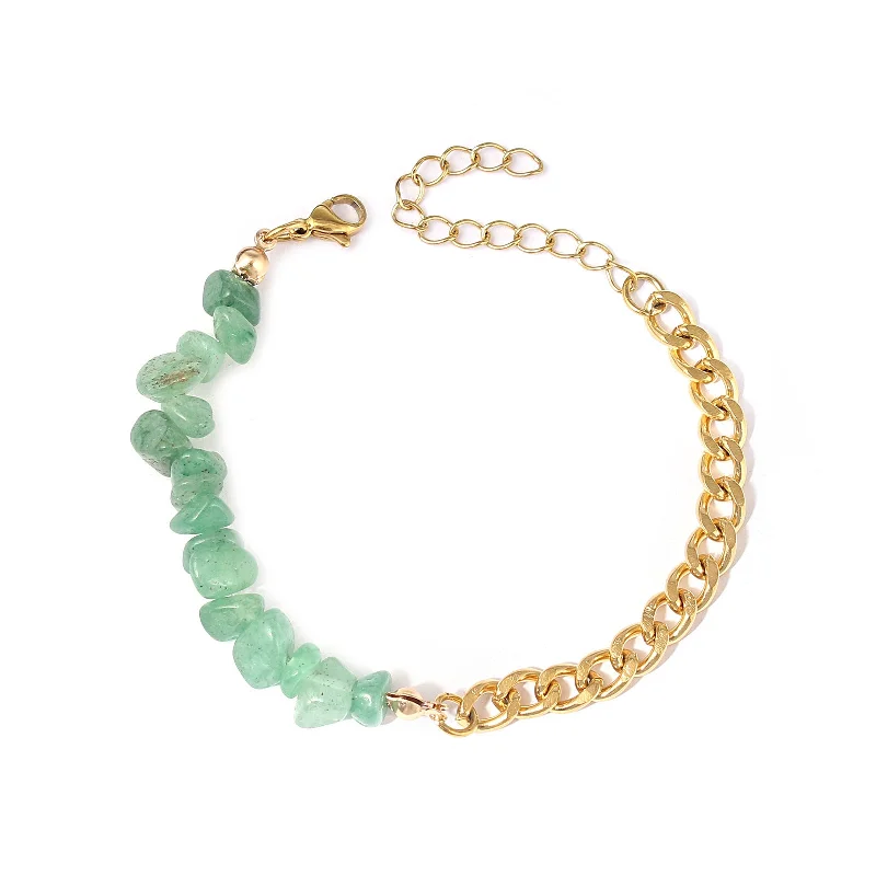 Green Aventurine Gravel Gold