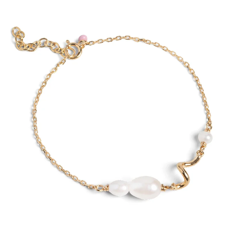 women's heart-shaped bracelets-Bracelet, Pearlie Twist