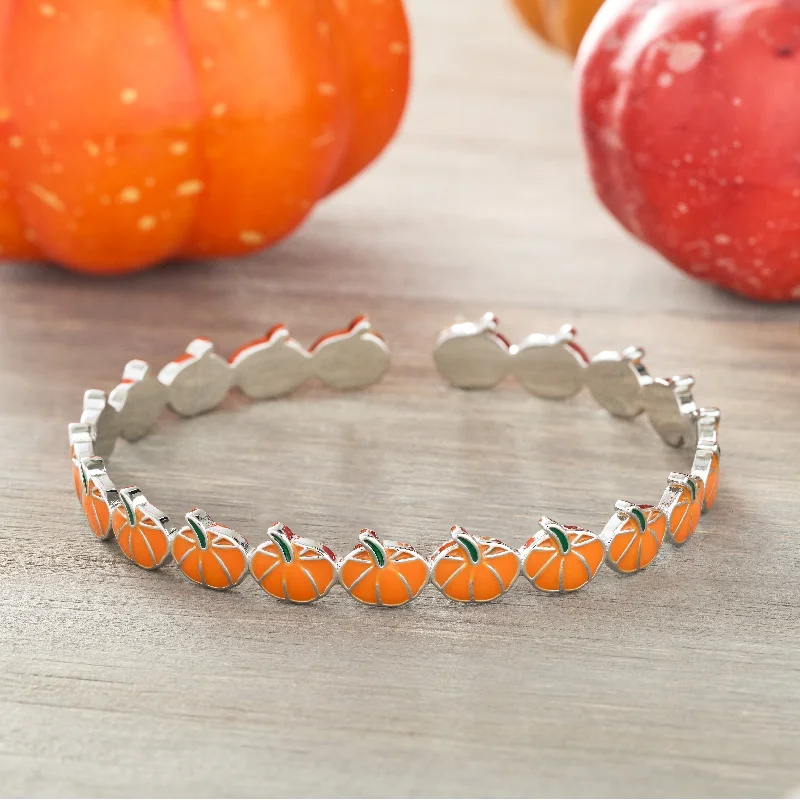 women's beaded bangles-Little Pumpkin Cuff Bracelet