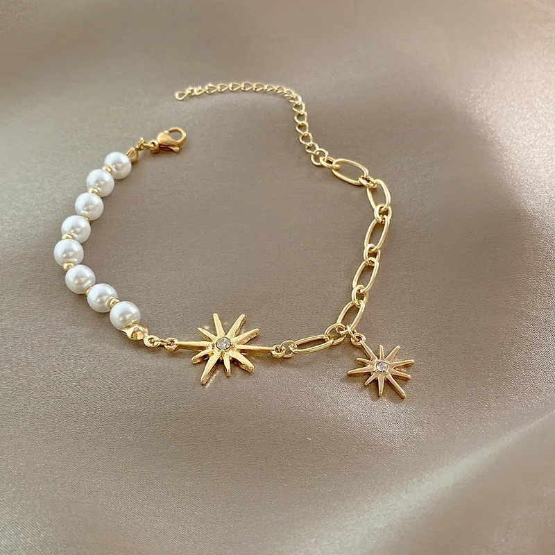 Six-Pointed Star Bracelet-S133 Gold