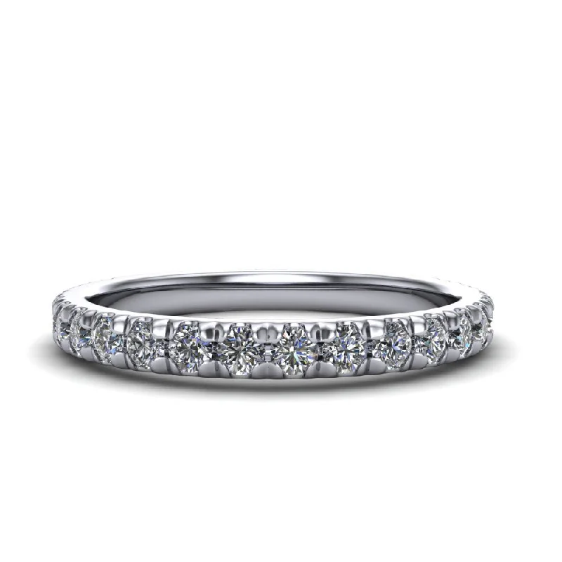 women's vintage diamond engagement rings-Godiva Moissanite Wedding Band