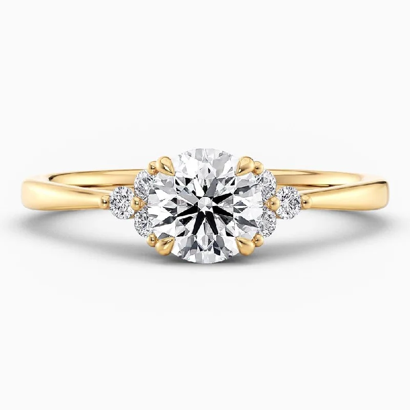 women's minimalistic engagement rings-Annalise Cluster Lab Grown Diamond Engagement Ring