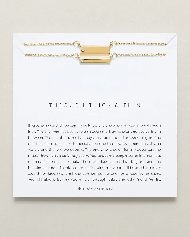 women's charm bracelets-Through Thick & Thin Bracelet Set