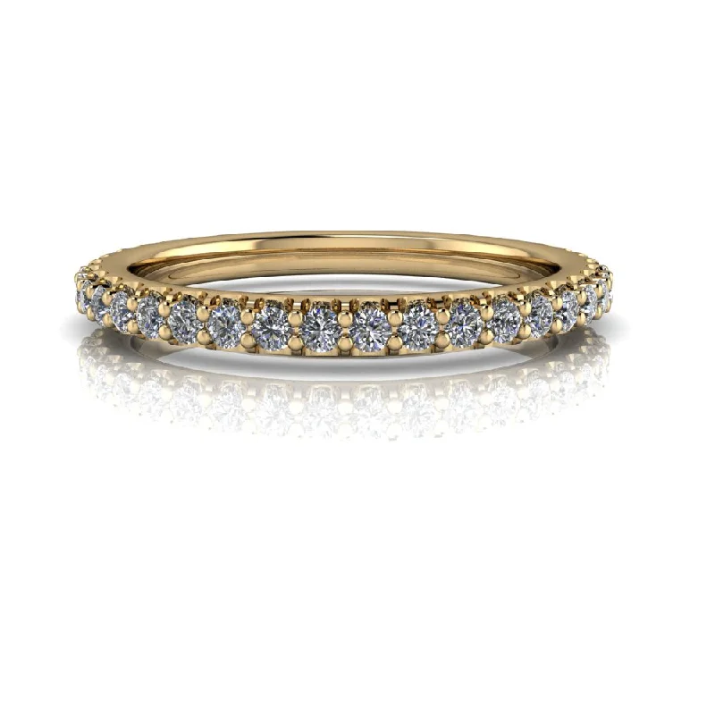 women's eternity engagement rings-Easton Moissanite Wedding Band