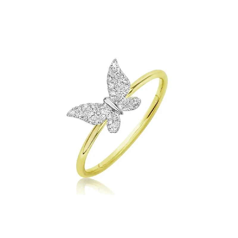 women's multi-stone engagement rings-Meira T Butterfly Diamond Ring