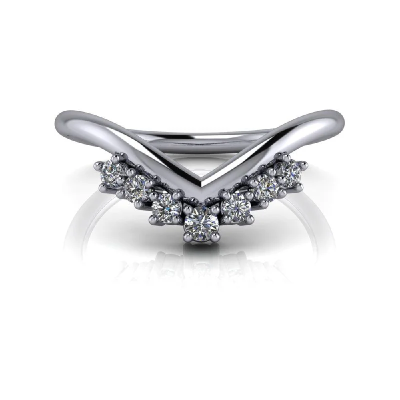 women's princess cut engagement rings-Wren Moissanite Wedding Band