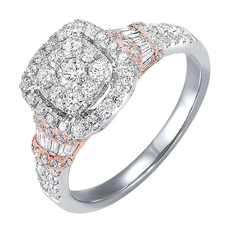 women's vintage-inspired engagement rings-14K White Gold 1.00cttw SI H-I Diamond Ring