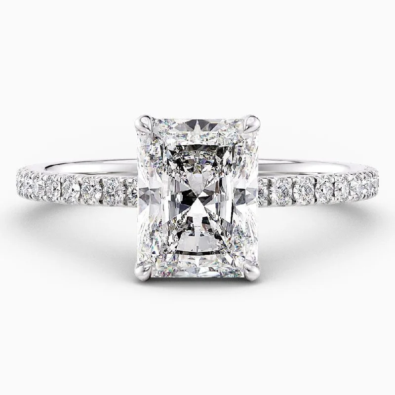 women's unique engagement rings-Rory Hidden Halo Lab Grown Diamond Engagement Ring