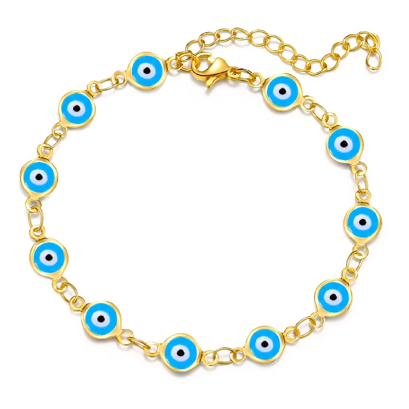 Light Blue Bracelet with Gold Background