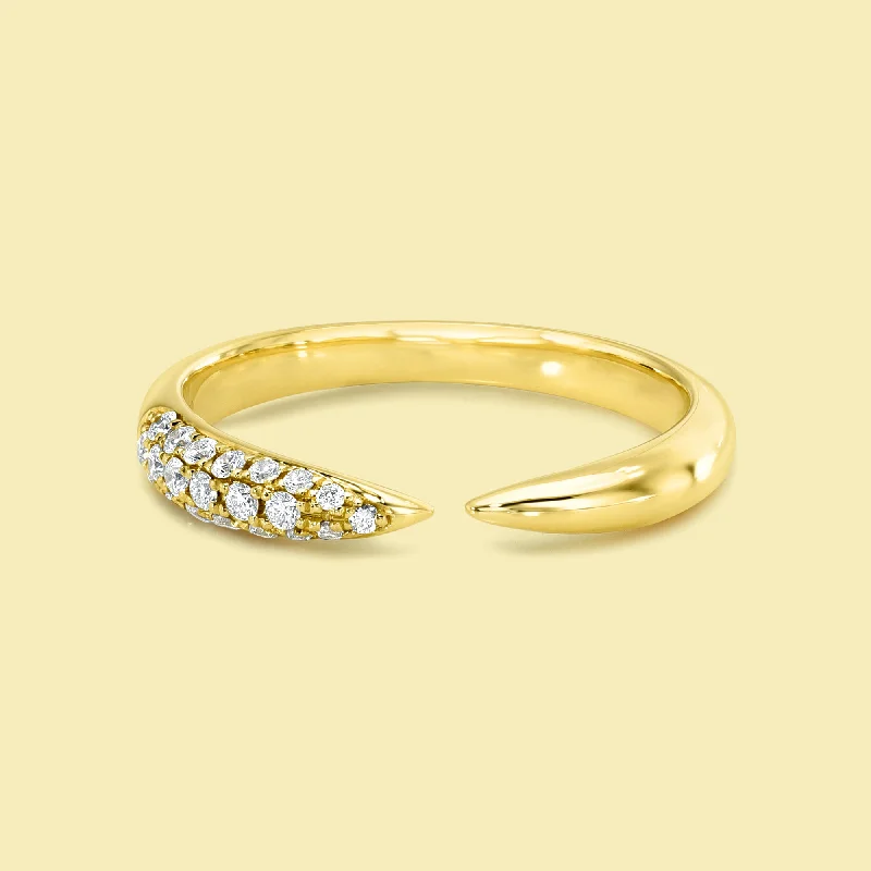 women's vintage-inspired engagement rings-The Viki, Open Claw Diamond Ring