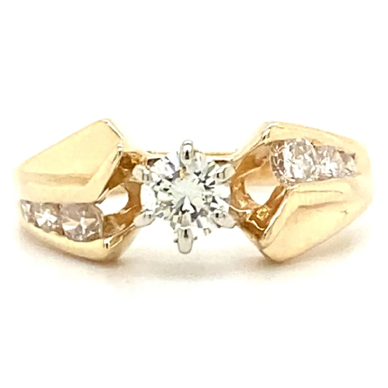 women's radiant cut engagement rings-Estate 0.60cttw Engagement Ring