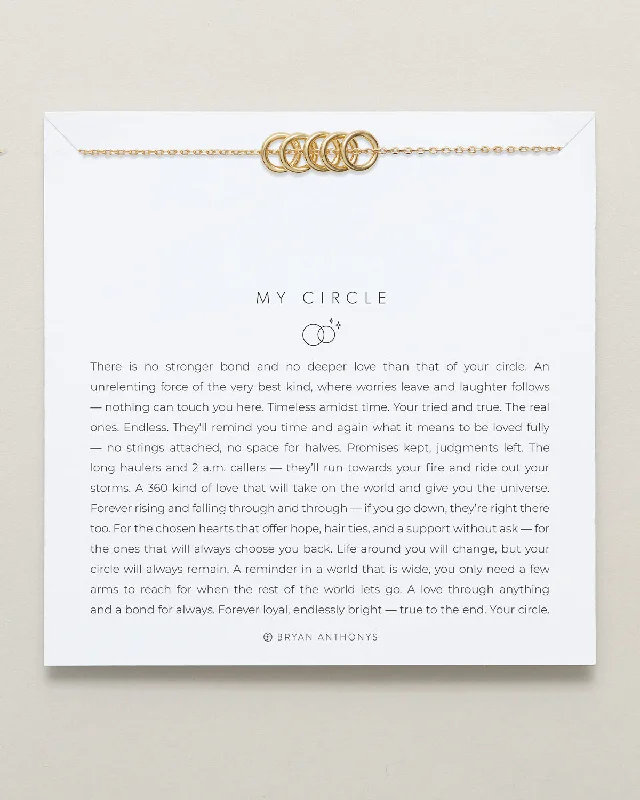 women's infinity bracelets-My Circle Dainty Bracelet