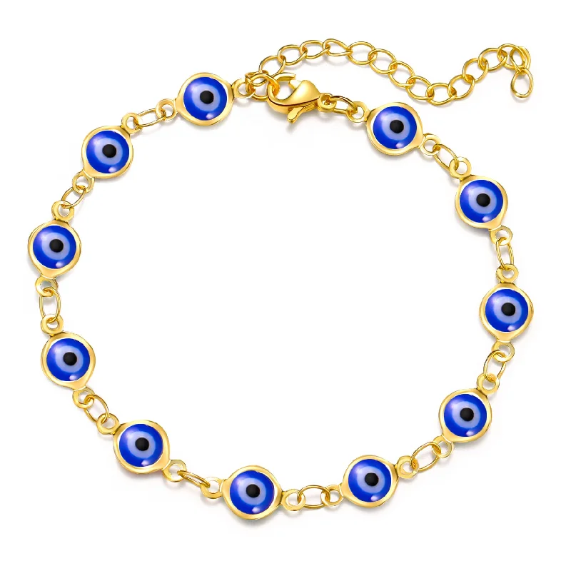 Blue Bracelet with Gold Background