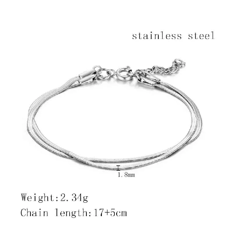 Silver Bracelet (Chain Length 17 5cm)