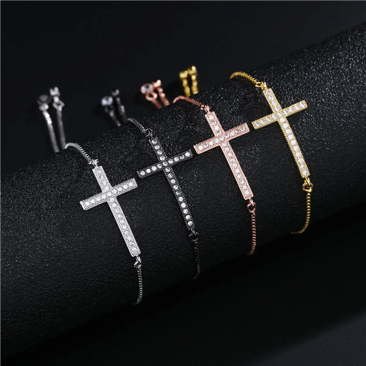 women's silver and gold bangles-New Product Classic Cross Bracelet Adjustable Jewelry